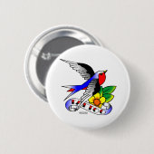 Oude Tattoo van de Huidslik Ronde Button 5,7 Cm (Voorkant /achterkant)