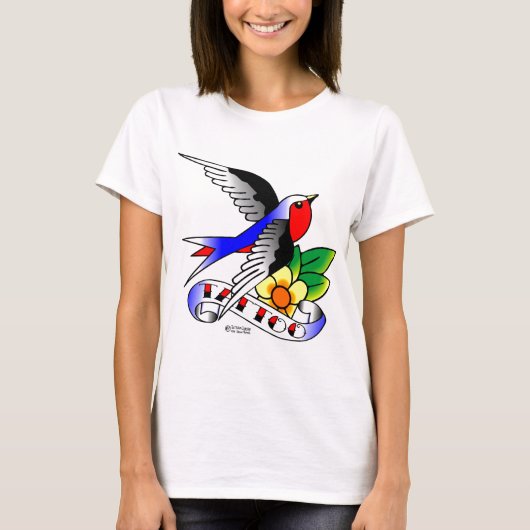 Oude Tattoo van de Huidslik T-shirt (Voorkant)