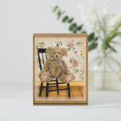 Oude Teddydbeer Briefkaart (Staand voorkant)