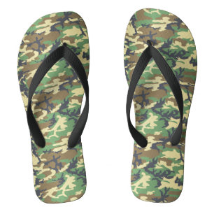 Oude Teenslippers van de School Woodland Camo