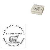 Oude tekening van schapen boerderij dieren C adres Rubberstempel (Gestempeld)