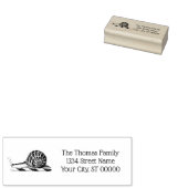 Oude tekening van slak naam retouradres  	rubberstempel (Gestempeld)