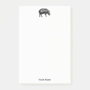 Oude tekening van wild zwijn zwart-wit post-it® notes