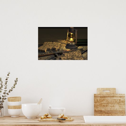 Oude tekst poster (Keuken)