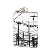 Oude telefoon- en voedingslijnen heupfles (Links)