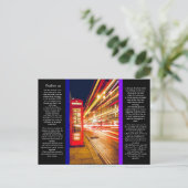 Oude telefooncel met psalmhoofdstuk 91 Briefkaart (Staand voorkant)