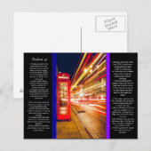 Oude telefooncel met psalmhoofdstuk 91 Briefkaart (Voorkant / Achterkant)