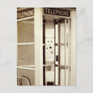 Oude telefoonhokjes foto briefkaart