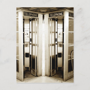 Oude telefoonhokjes foto briefkaart