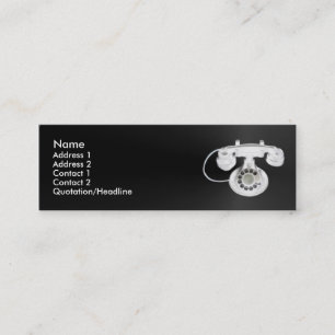 Oude telefoonprofielkaart mini visitekaartje