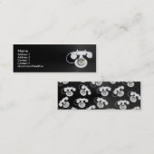 Oude telefoonprofielkaart mini visitekaartje (Voorkant / Achterkant)