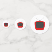 Oude televisieset confetti (Achterkanten)