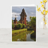 Oude tempel van Bali Kaart (Gele Bloem)