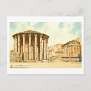 Oude Tempel van Vesta, Rome, Italië Briefkaart