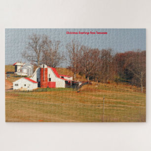 Oude Tennessee Barns. Jigzaag Puzzle Legpuzzel