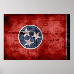 Oude Tennessee-vlag; Poster