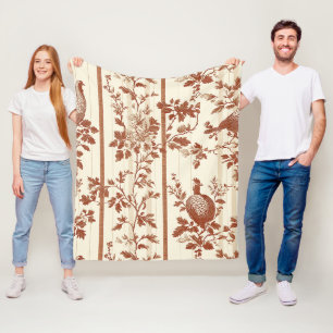 Oude Terracotta Boerderij Kip Toile Ontwerp Fleece Deken