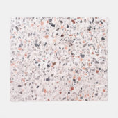 Oude terrazzo textuur, belemmeringspatroon. fleece deken (Voorkant (Horizontaal))