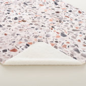 Oude terrazzo textuur, belemmeringspatroon. sherpa deken (3/4)