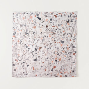 Oude terrazzo textuur, belemmeringspatroon. wandkleed