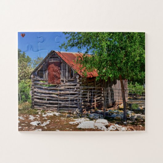 Oude Texaanse Schuur Legpuzzel (Horizontaal)