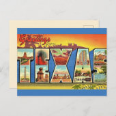 Oude Texaanse Staatsgroet Briefkaart (Voorkant / Achterkant)