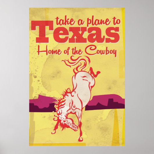 Oude Texas Reisposter Poster (Voorkant)
