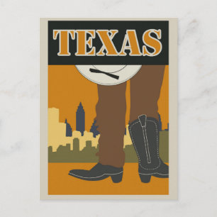 Oude Texas VS Reisposter Briefkaart
