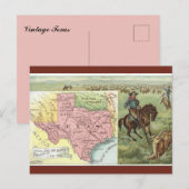 Oude Texaskaart Briefkaart (Voorkant / Achterkant)