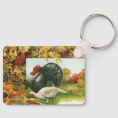 Oude Thanksgiving, wilde kalkoenen herfstkleuren Sleutelhanger (Voorkant)