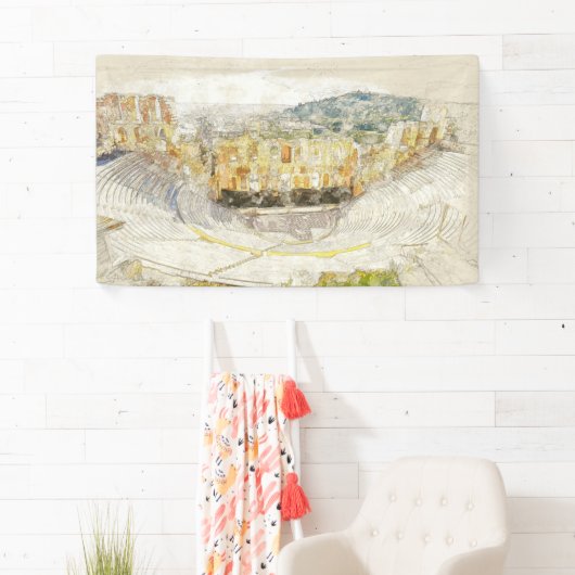 Oude Theater van Athene Griekenland Banner - Reize (Insitu)