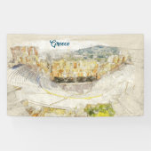 Oude theater van Athene, Griekse banner (Horizontaal)