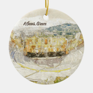 Oude theater van Herodion, Athene, Griekenland Keramisch Ornament