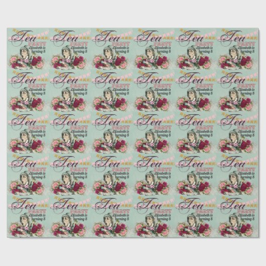 Oude theepartij van Alice in Wonderland aangepaste Cadeaupapier (Vlak)