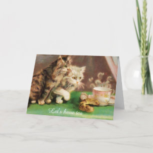 Oude theetijd katten op maat kaart