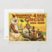 Oude tijd Circus Briefkaart (Voorkant / Achterkant)