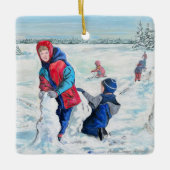 oude tijd kerst personaliseren Ornament (Voorkant)