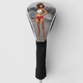 oude tijd meisje golfheadcover