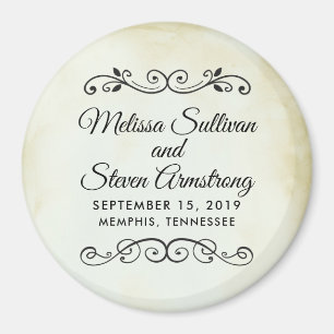 oude-tijd Westerne bruiloft Save the Date Magneet