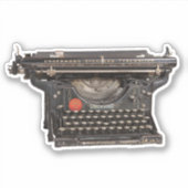oude tijd zwarte handmatige typemachine sticker (Voorkant)