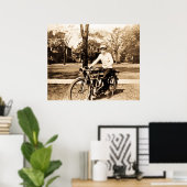 Oude tijdmotor poster (Thuiskantoor)