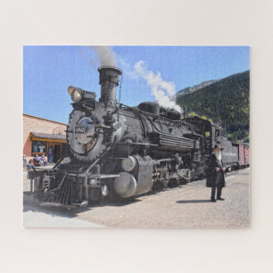 Oude Tijdopnemer bij Silverton, Colorado, Train St Legpuzzel