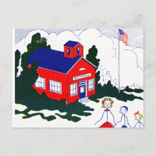 Oude-tijdschool Briefkaart