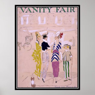 Oude Tijdschriftcover 1914 Art Deco Poster
