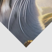 Oude tijger onderzoekt zijn koninkrijk-paars bloem tissuepapier (Detail)