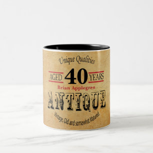 Oude Timer 40th Birthday Tweekleurige Koffiemok
