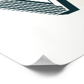 Oude timer in retro kleuren. poster (Hoek)