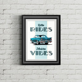 Oude timer in retro kleuren. poster