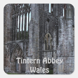Oude Tintern Abdij Cisterciënzer klooster Wales Vierkante Sticker