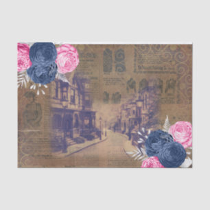 Oude tissue papier van Victoriaanse straat